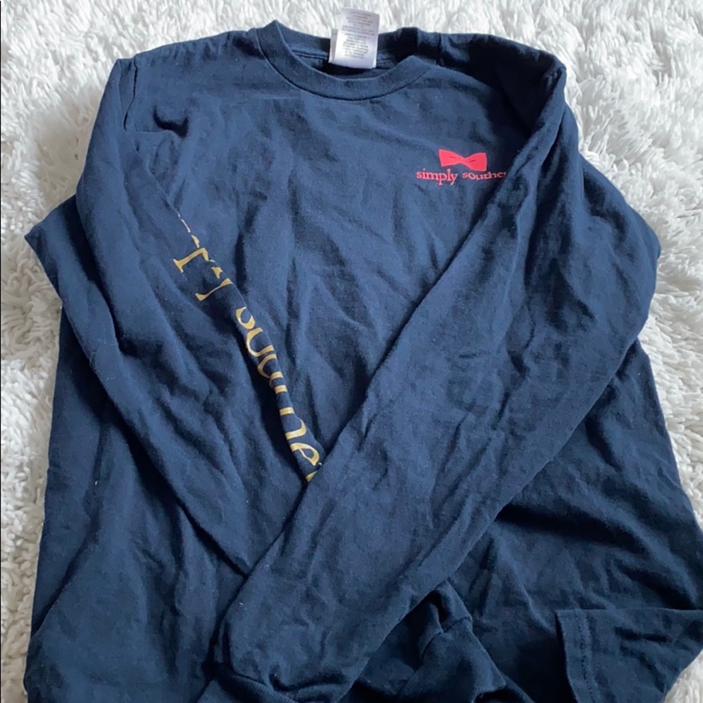navy long sleeve simply southern t-shirt